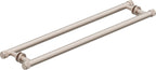 California Faucets Steampunk Bay Toalleros Dobles / Manijas para Puerta de Regadera - Acuñado - Satin Nickel
