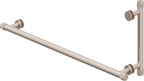 California Faucets Steampunk Bay Toallero y Manija para Puerta de Regadera - Acuñado - Satin Nickel