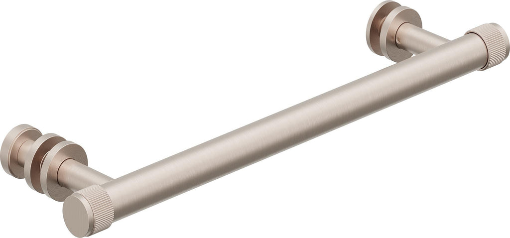 California Faucets Steampunk Bay Toallero y Gancho para Puerta de Regadera - Acuñado - Satin Nickel