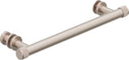 California Faucets Steampunk Bay Toallero y Gancho para Puerta de Regadera - Acuñado - Satin Nickel