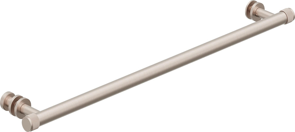 California Faucets Steampunk Bay Toallero y Gancho para Puerta de Regadera - Acuñado - Satin Nickel