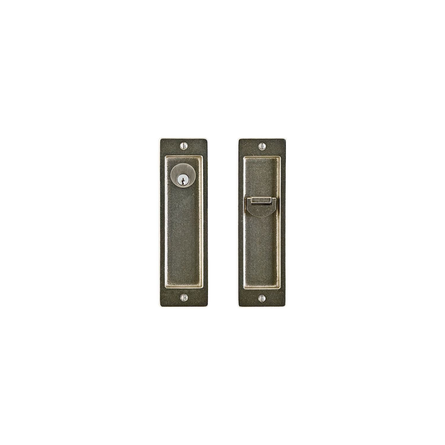 Cerradura para puerta corrediza — Rocky Mountain Hardware bronce macizo