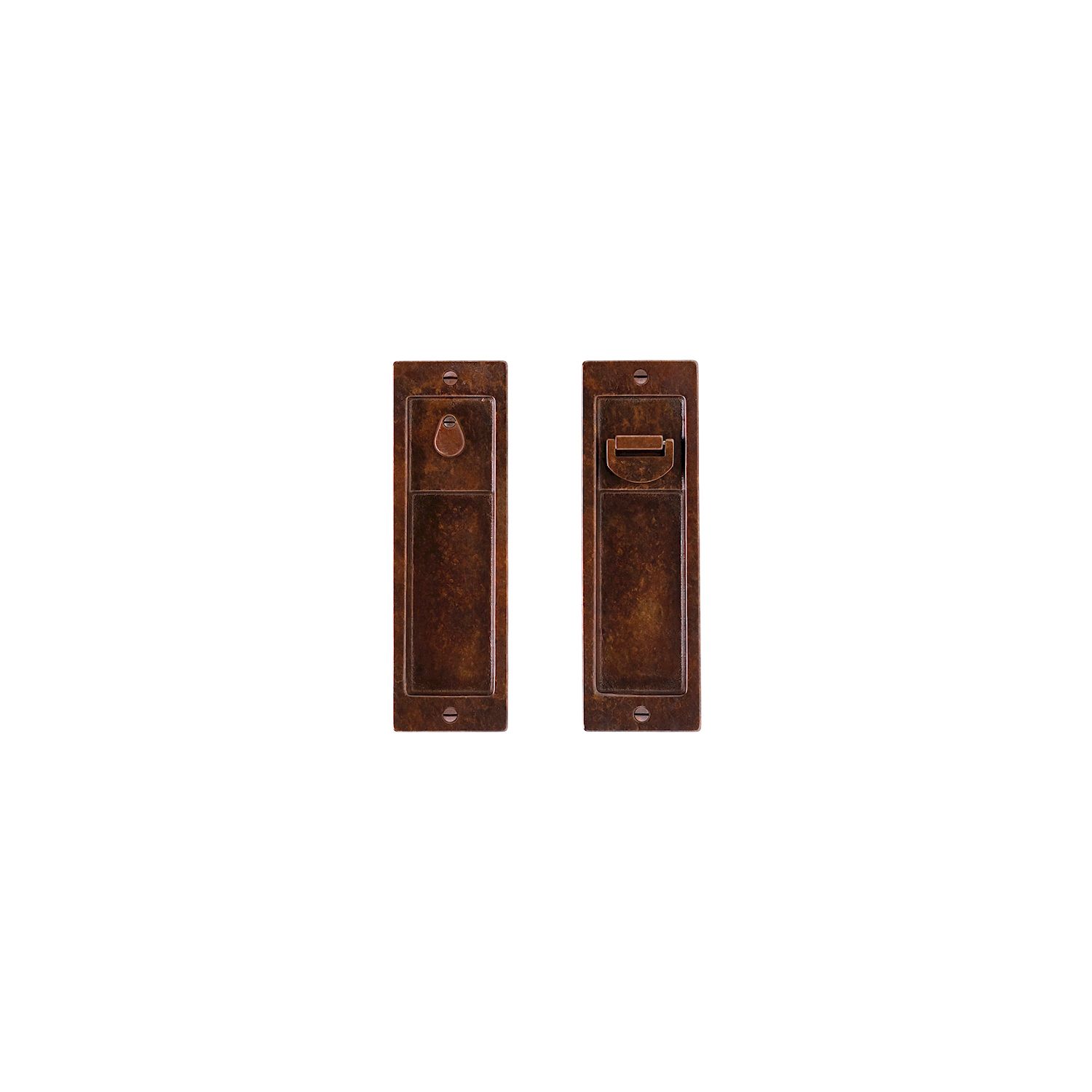 Cerradura para puerta de bolsillo — Rocky Mountain Hardware bronce macizo