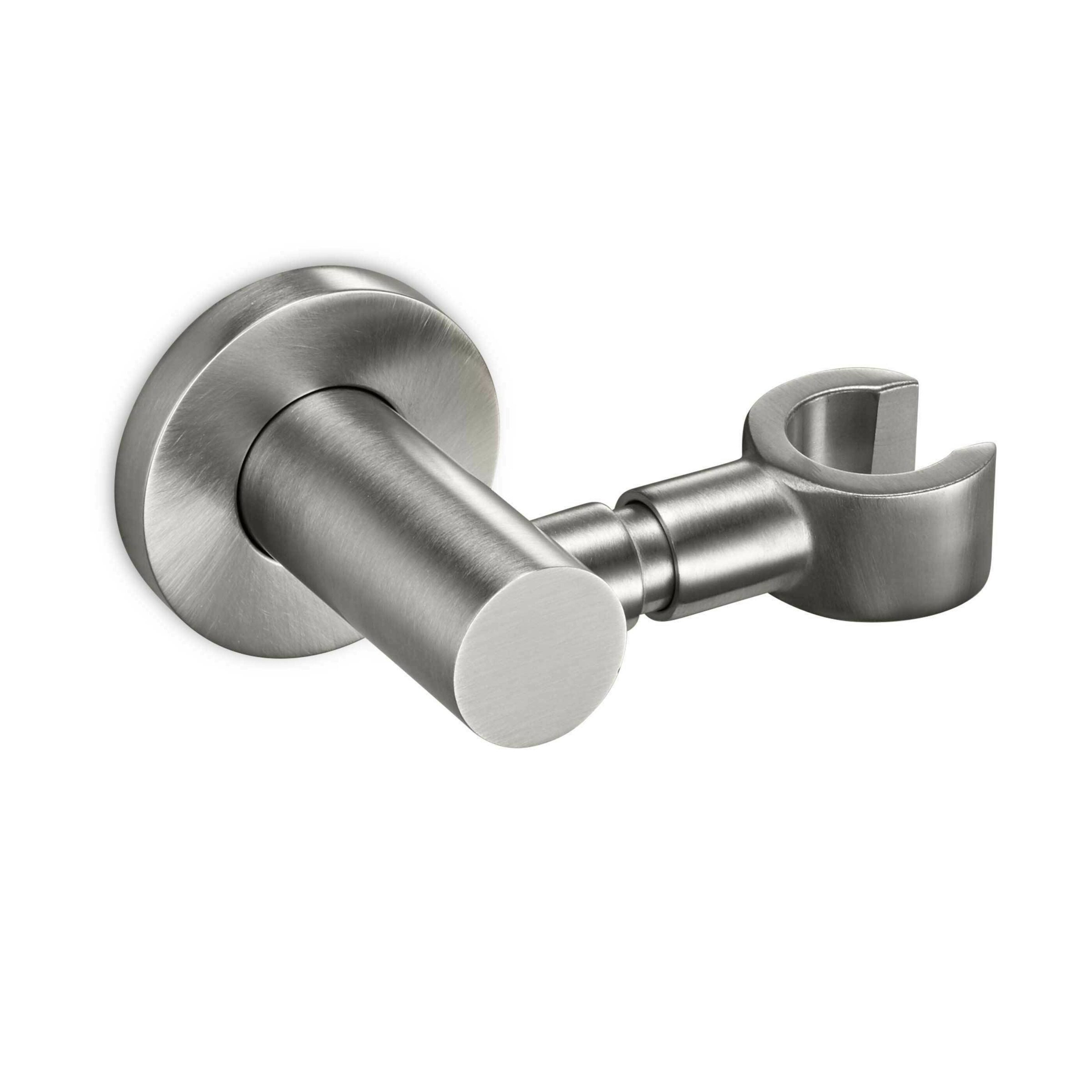 California Faucets Soporte Giratorio de Pared para Regadera de Mano — Tiburón (SH-20S-65) — Acabado Níquel Satinado