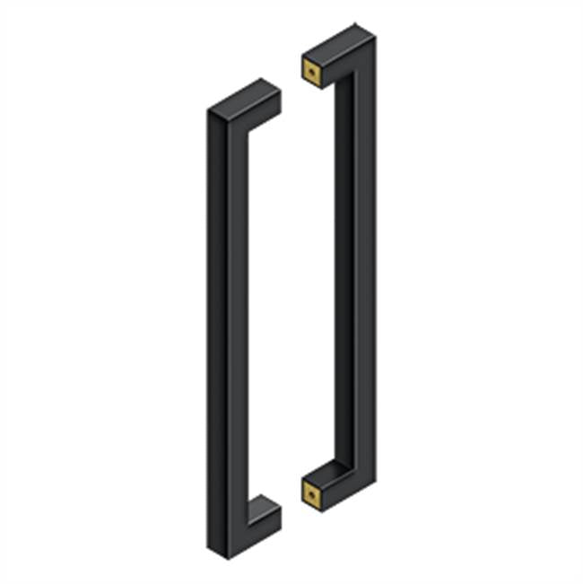 Deltana Jaladera Contemporánea de Acero Inoxidable Doble Cara 18"