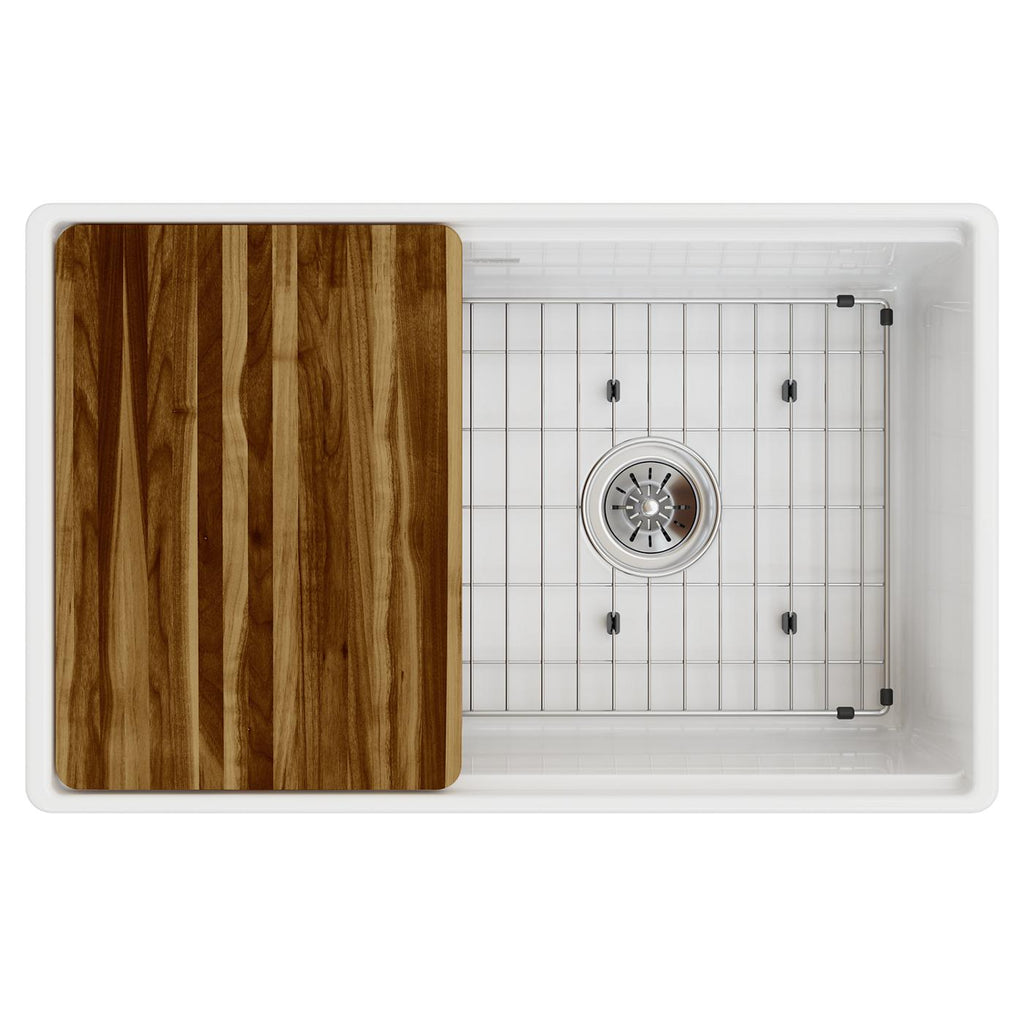 Elkay Tarja Fireclay 30" x 18-13/16" x 9-5/8" de Un Tazón Farmhouse (Kit) — vista de producto
