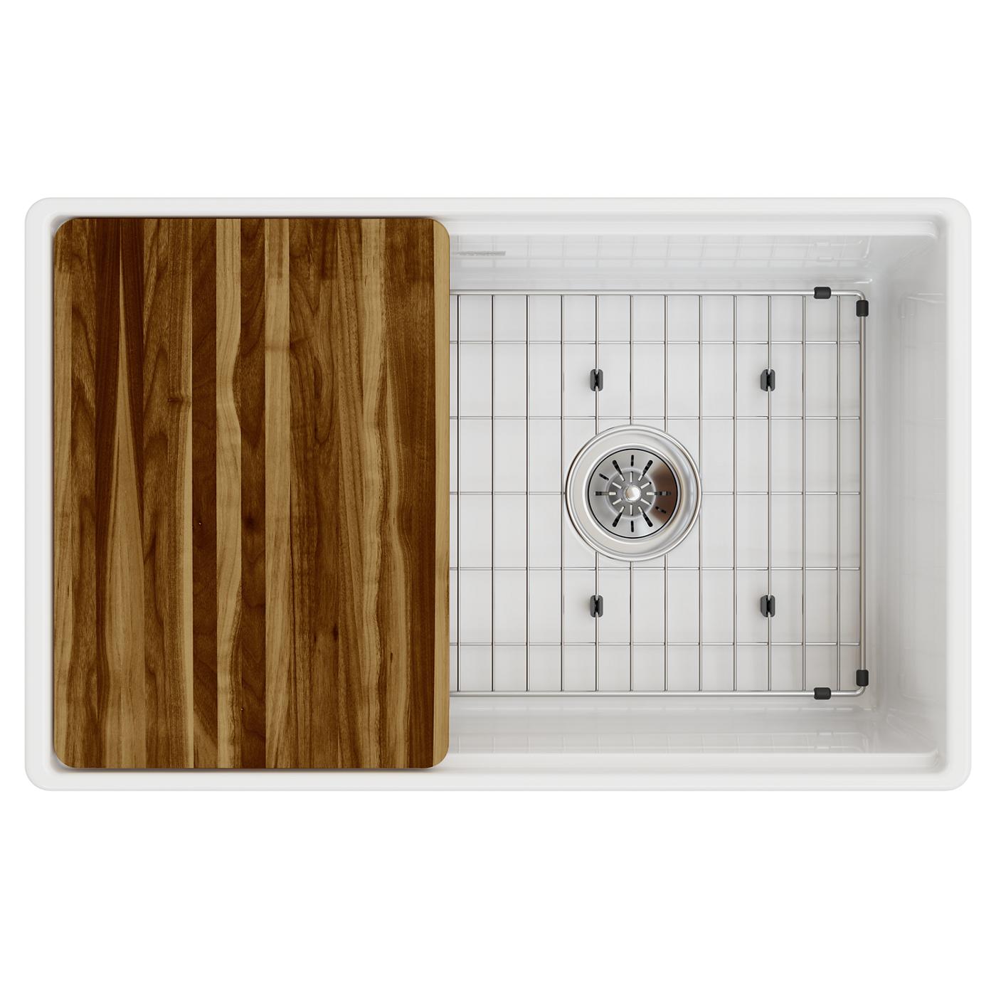 Elkay Tarja Fireclay 30" x 18-13/16" x 9-5/8" de Un Tazón Farmhouse (Kit) — vista de producto