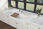 Elkay Tarja Fireclay 36" x 18-13/16" x 9-5/8" de Un Tazón Farmhouse Workstation (Kit) Blanco — ambiente de cocina