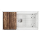 Elkay Tarja Fireclay 36" x 18-13/16" x 9-5/8" de Un Tazón Farmhouse Workstation (Kit) Blanco — vista de producto