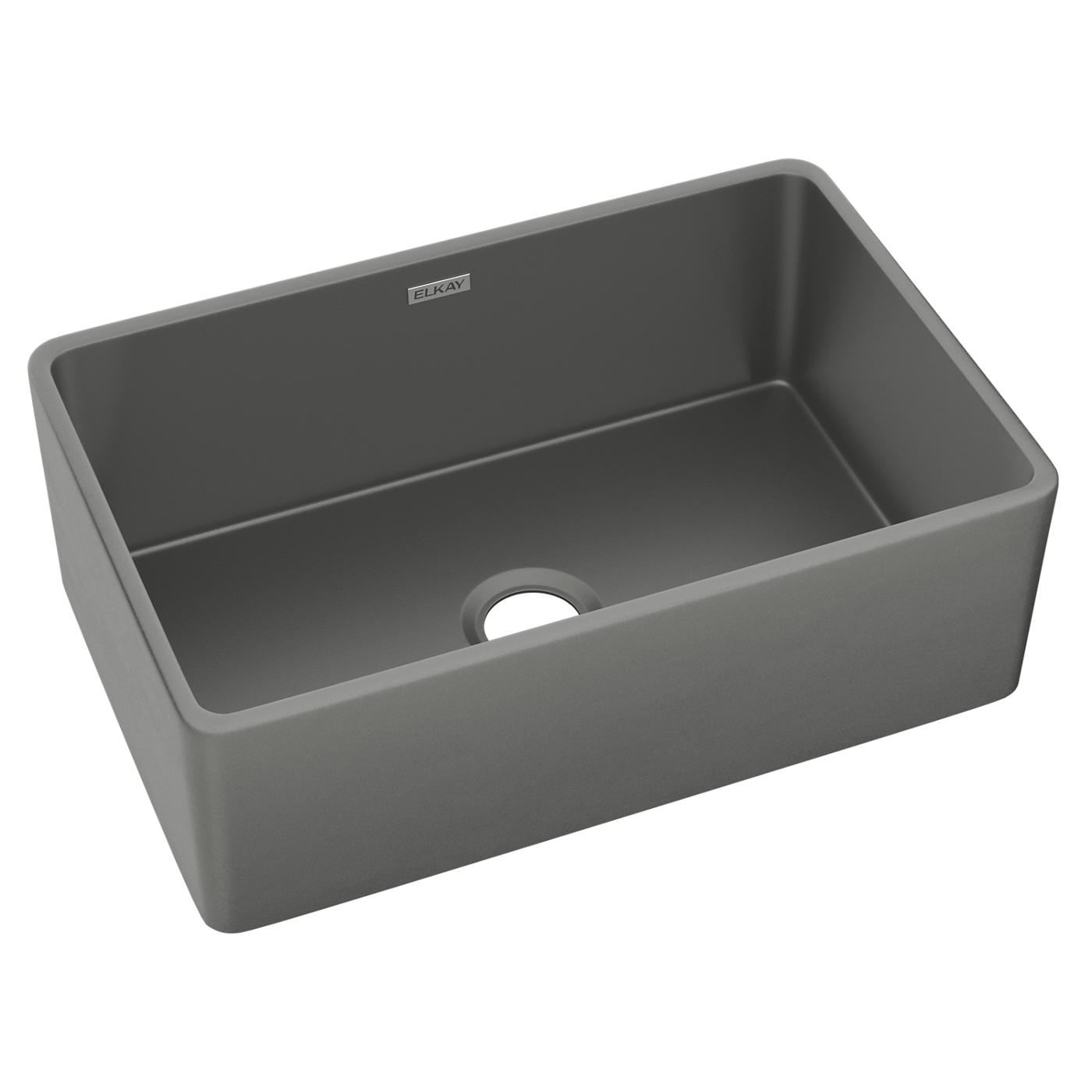 Elkay Tarja Fireclay 30" x 19-15/16" x 9-1/8" de Un Tazón Farmhouse Gris — vista de producto