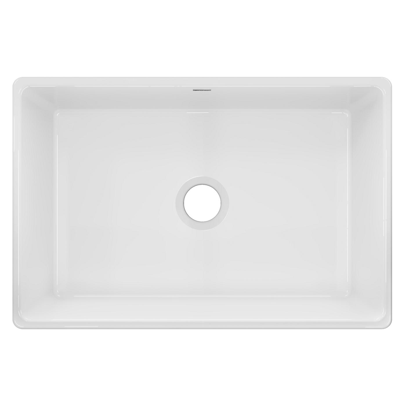 Elkay Tarja Fireclay 30" x 19-15/16" x 9-1/8" de Un Tazón Farmhouse Blanco — vista de producto