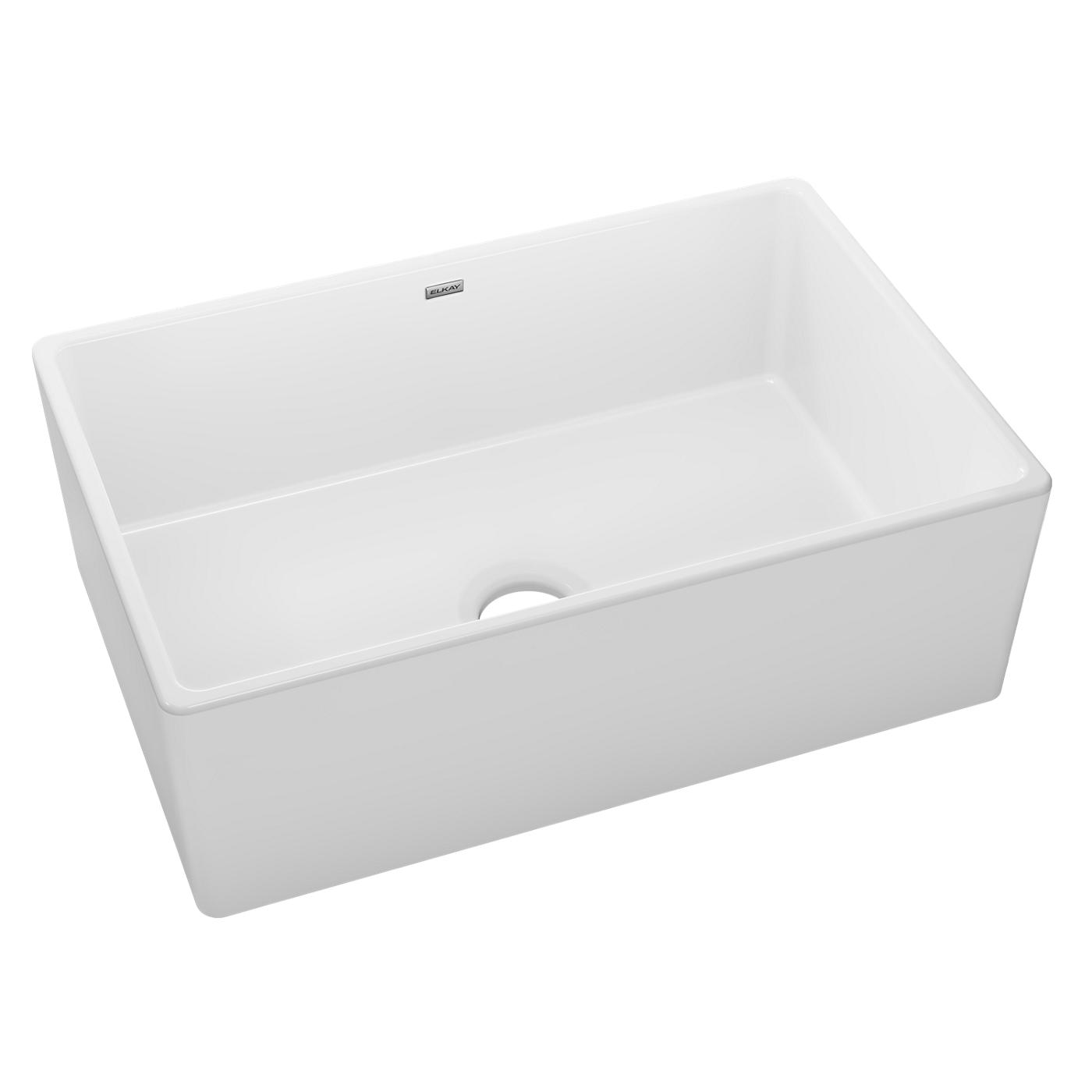 Elkay Tarja Fireclay 30" x 19-15/16" x 9-1/8" de Un Tazón Farmhouse Blanco — vista de producto