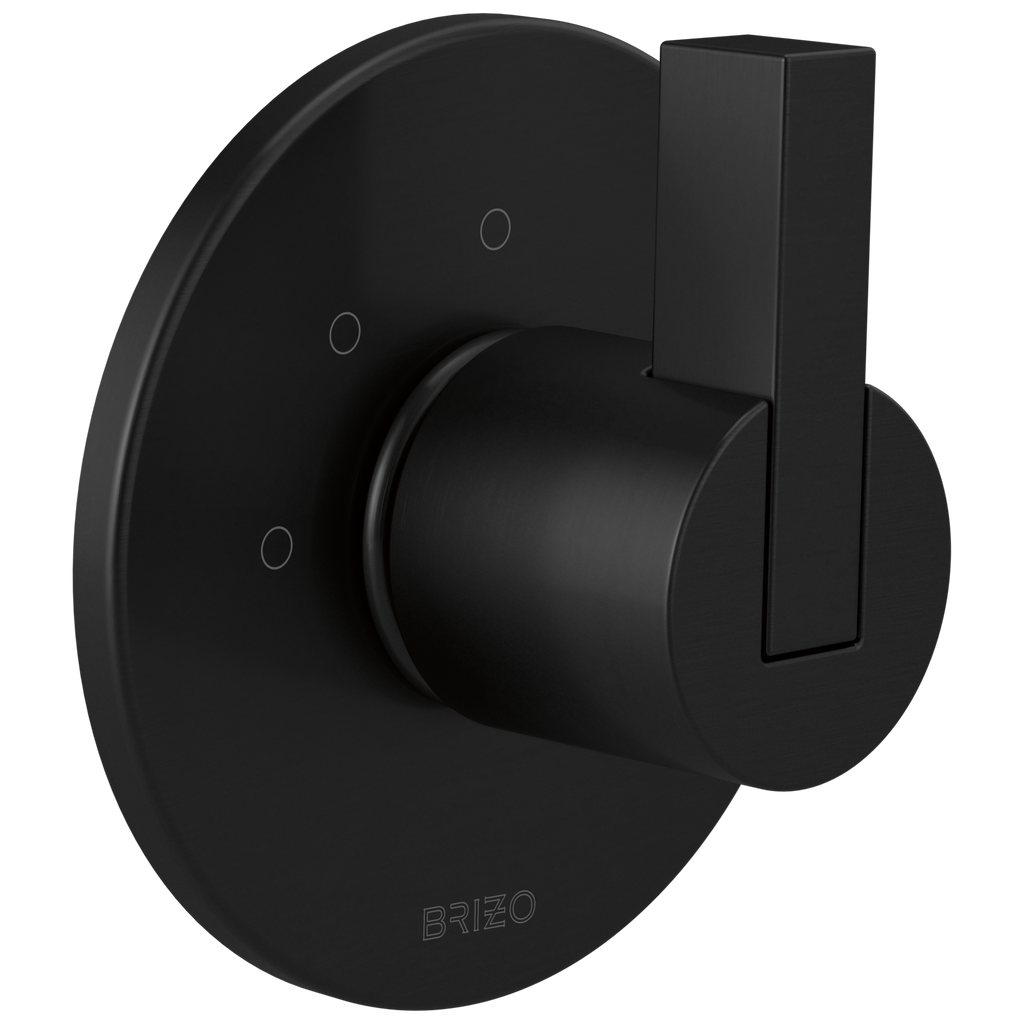 Brizo Litze Trim de Desviador de 3 Funciones — Negro Mate — Palanca