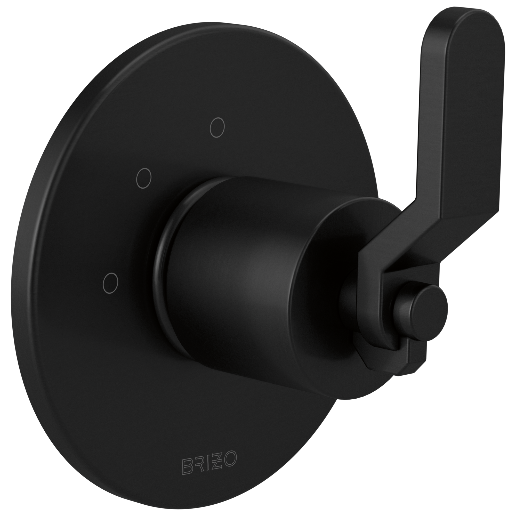 Brizo Litze Trim de Desviador de 3 Funciones — Negro Mate — Palanca Industrial