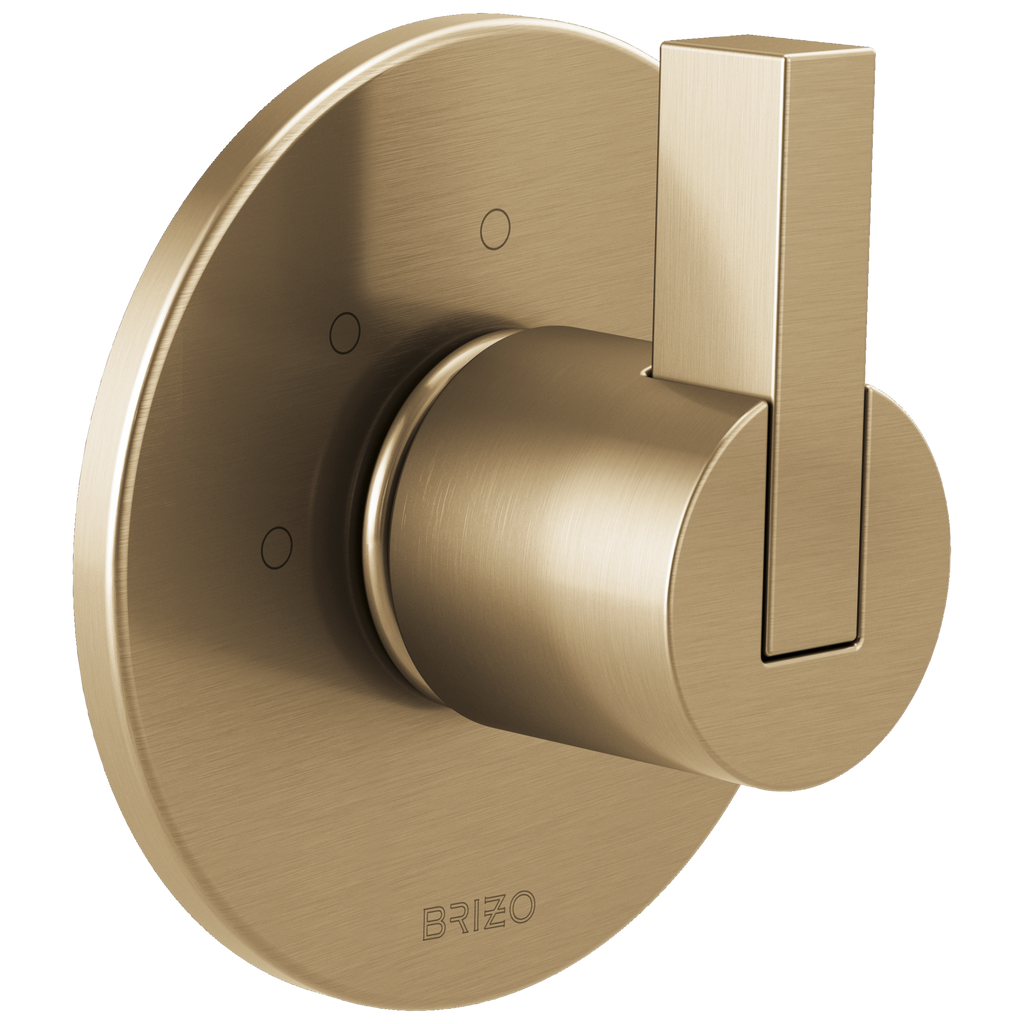 Brizo Litze Trim de Desviador de 3 Funciones — Oro Luxe — Palanca