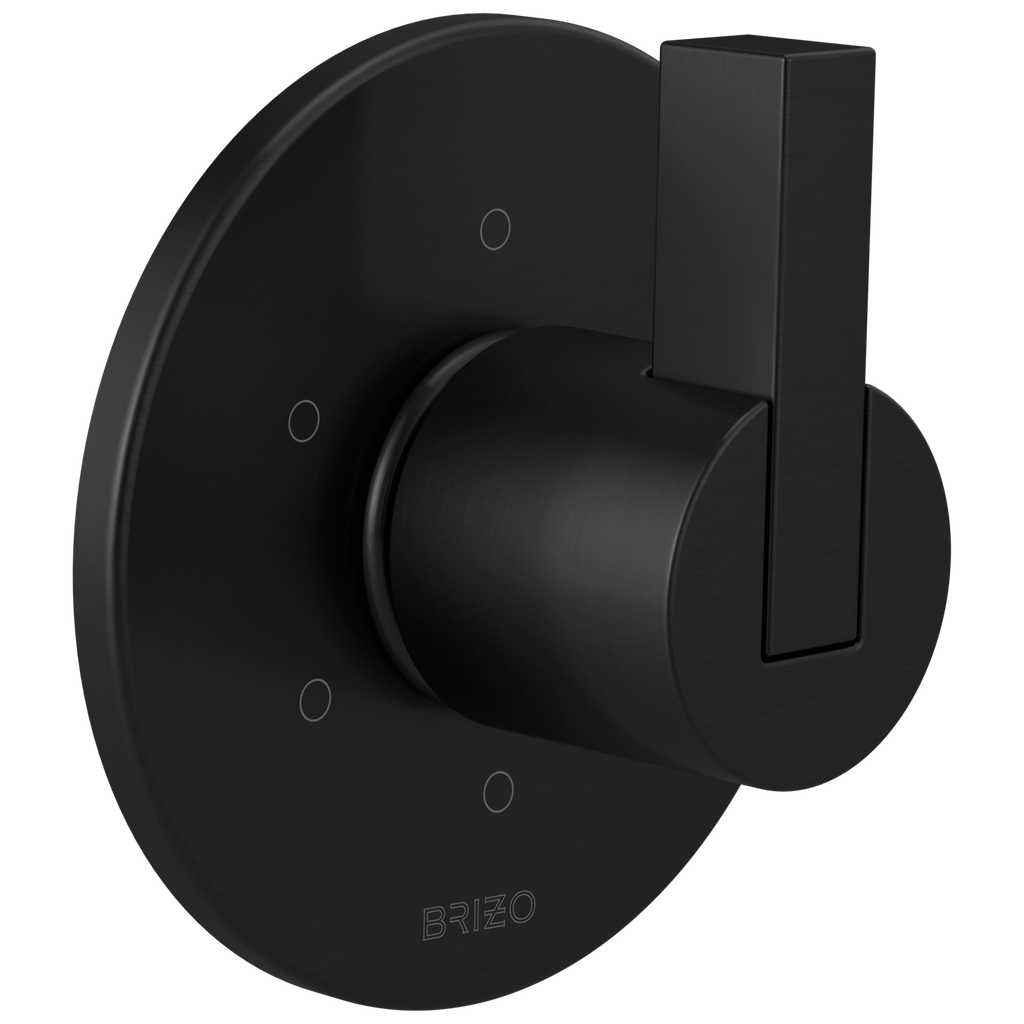 Brizo Litze Trim de Desviador de 6 Funciones — Negro Mate — Palanca