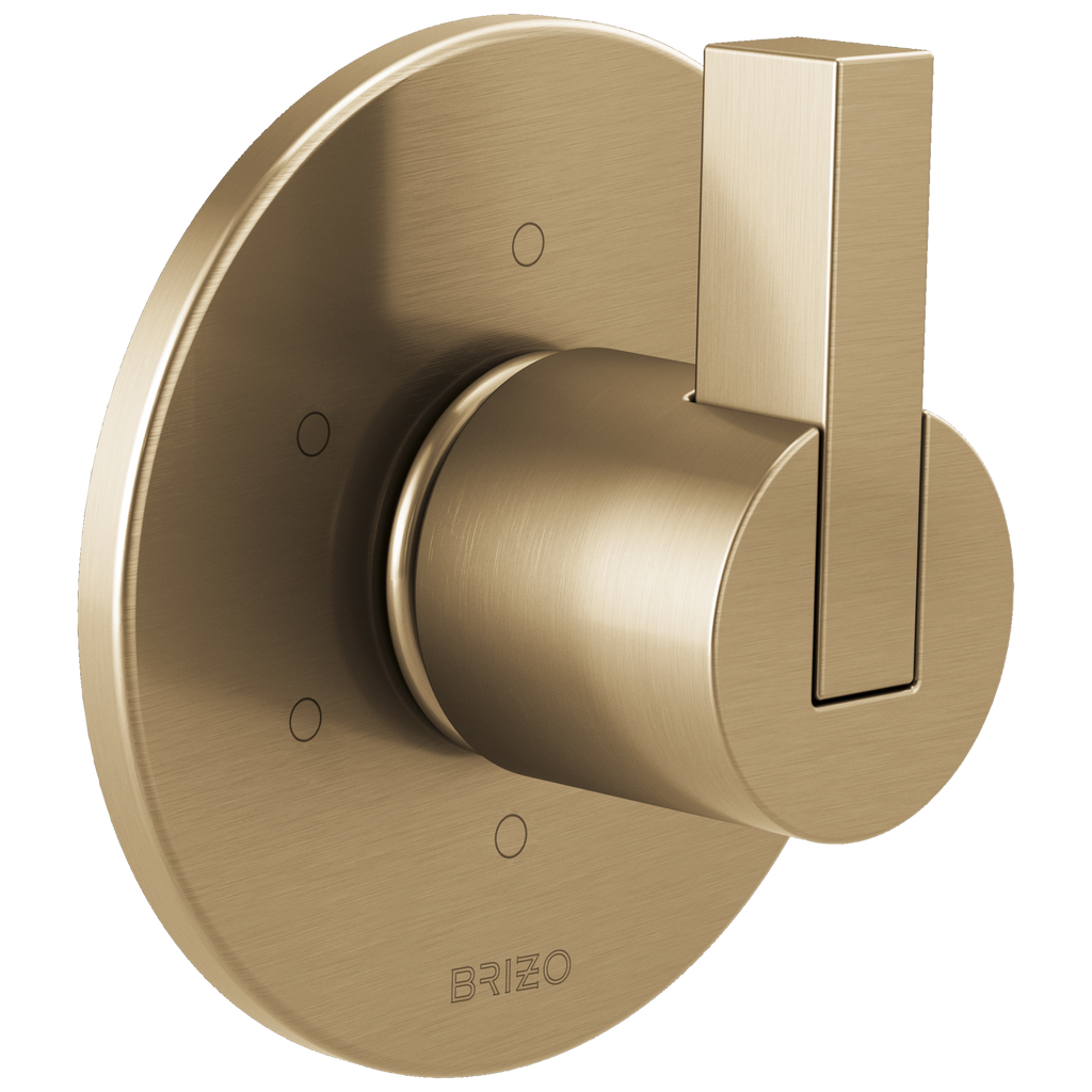 Brizo Litze Trim de Desviador de 6 Funciones — Oro Luxe — Palanca