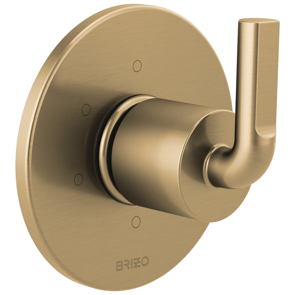 Brizo Litze Trim de Desviador de 6 Funciones — Oro Luxe — Palanca Notch