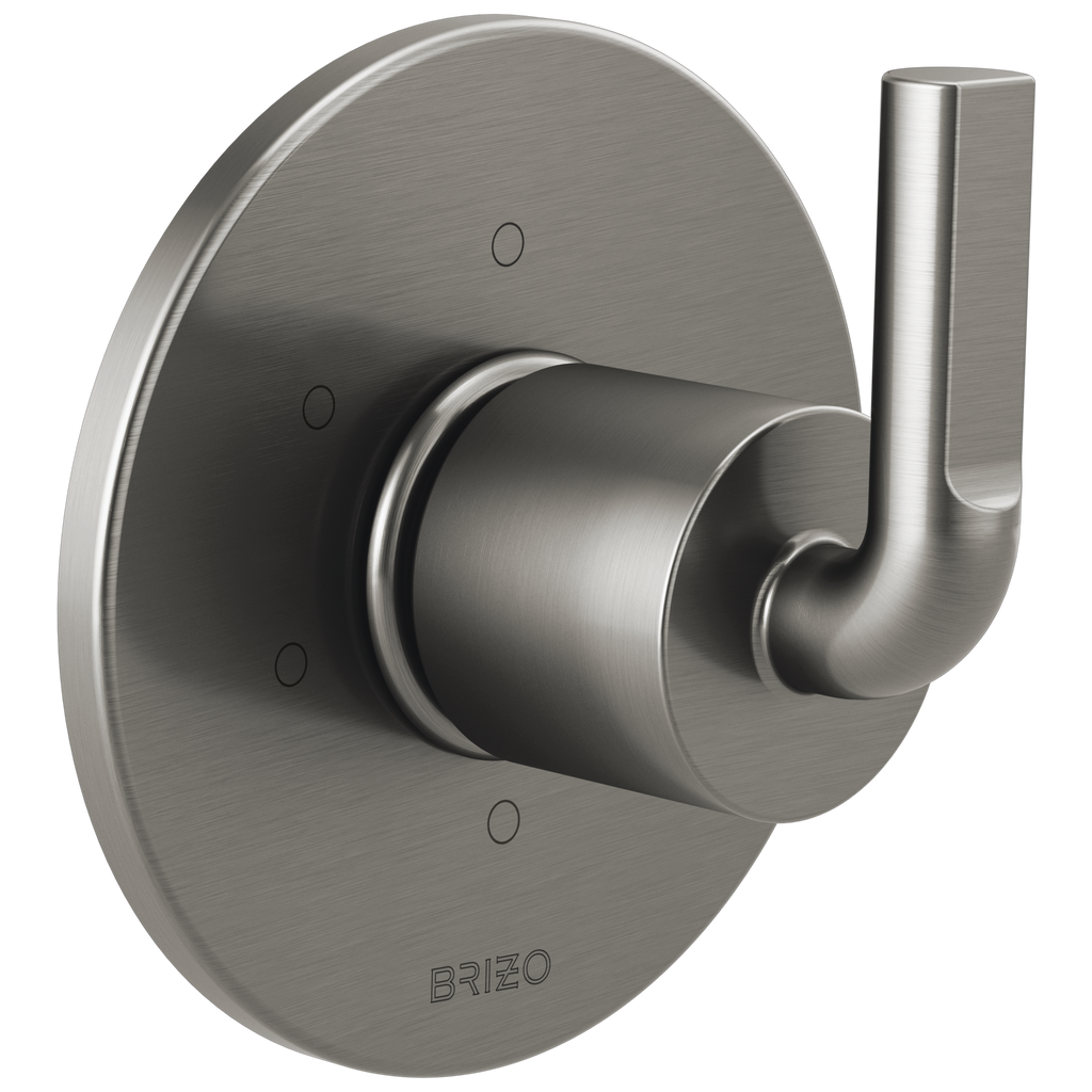 Brizo Litze Trim de Desviador de 6 Funciones — Acero Luxe — Palanca Notch