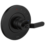 Brizo Litze Trim de Válvula de Presión Balanceada — Negro Mate — Palanca Industrial
