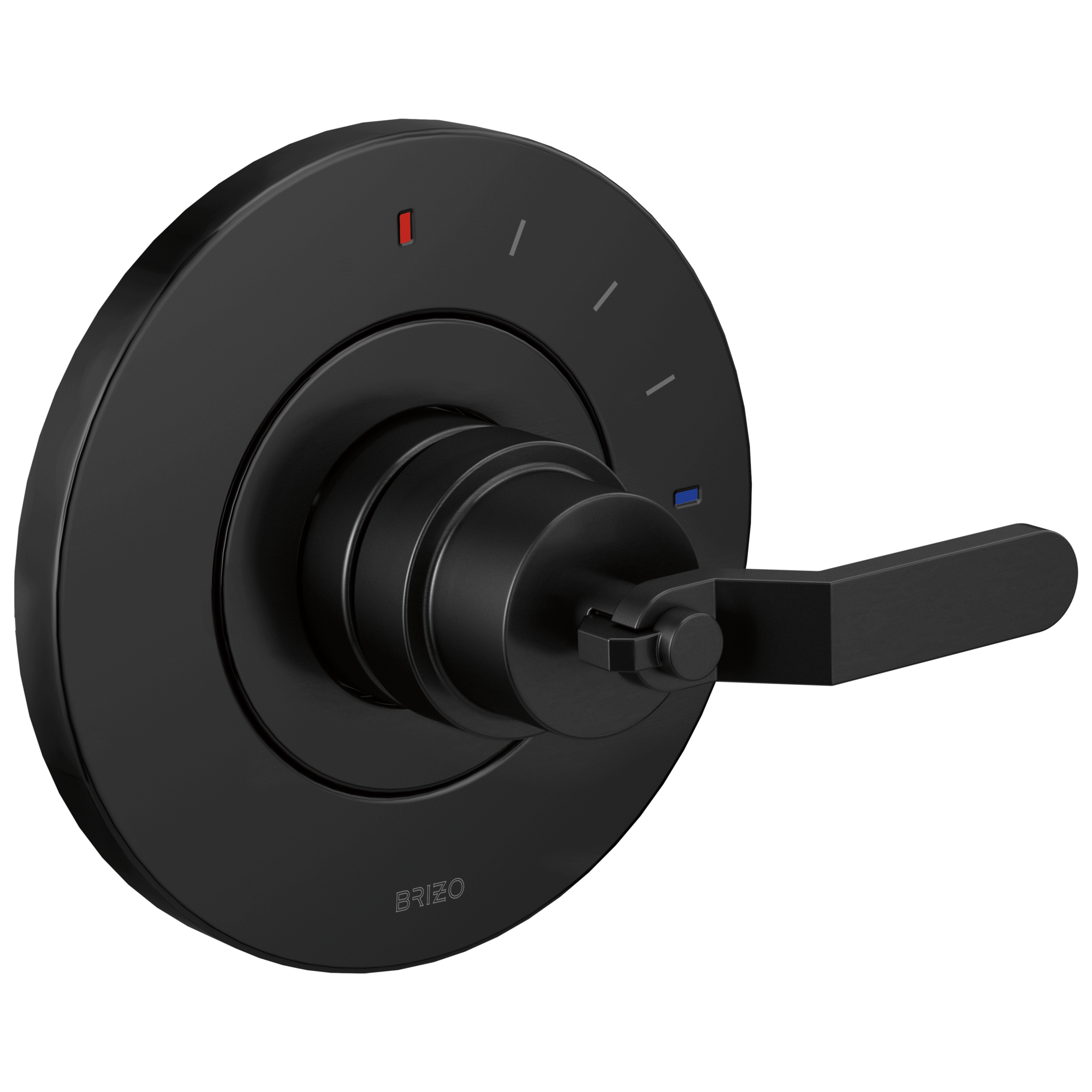 Brizo Litze Trim de Válvula de Presión Balanceada — Negro Mate — Palanca Industrial