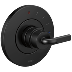 Brizo Litze Trim de Válvula de Presión Balanceada — Negro Mate — Palanca Notch