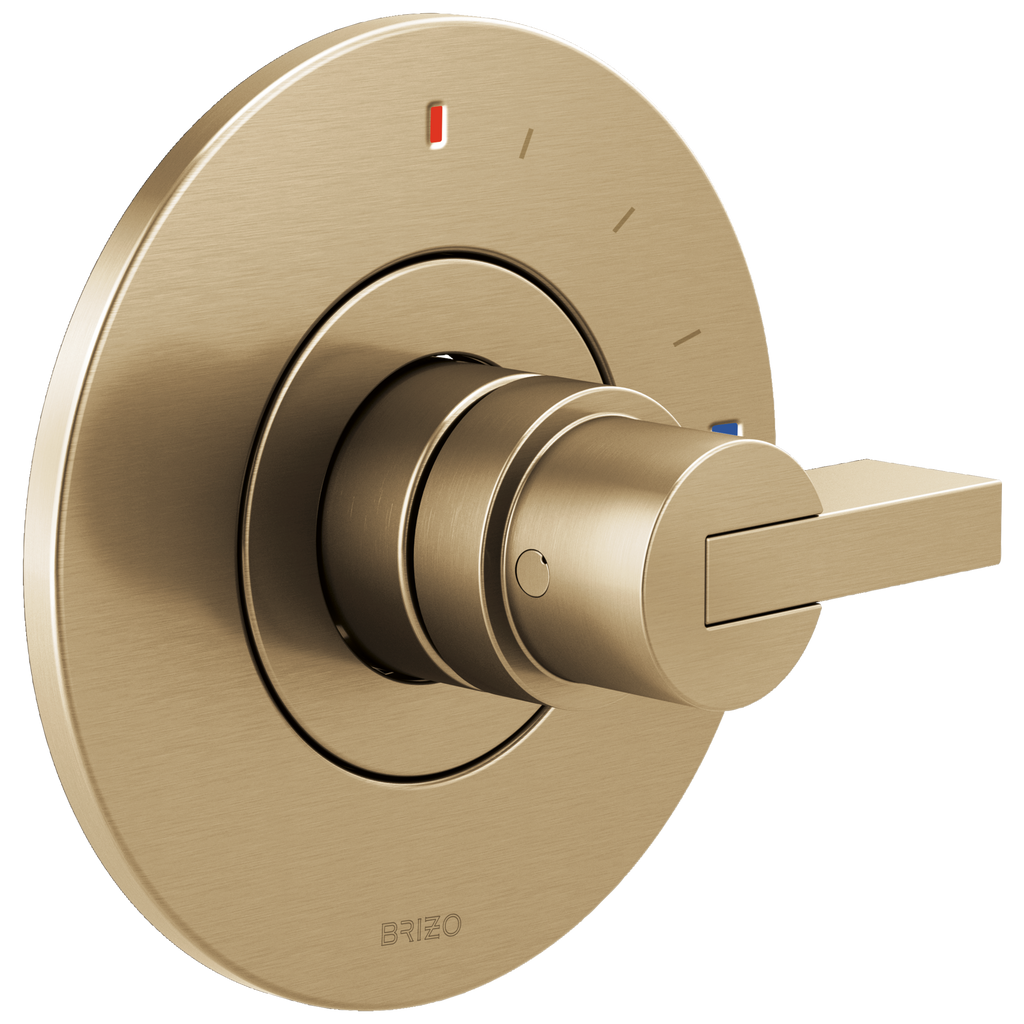 Brizo Litze Trim de Válvula de Presión Balanceada — Oro Luxe — Palanca