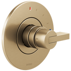 Brizo Litze Trim de Válvula de Presión Balanceada — Oro Luxe — Palanca