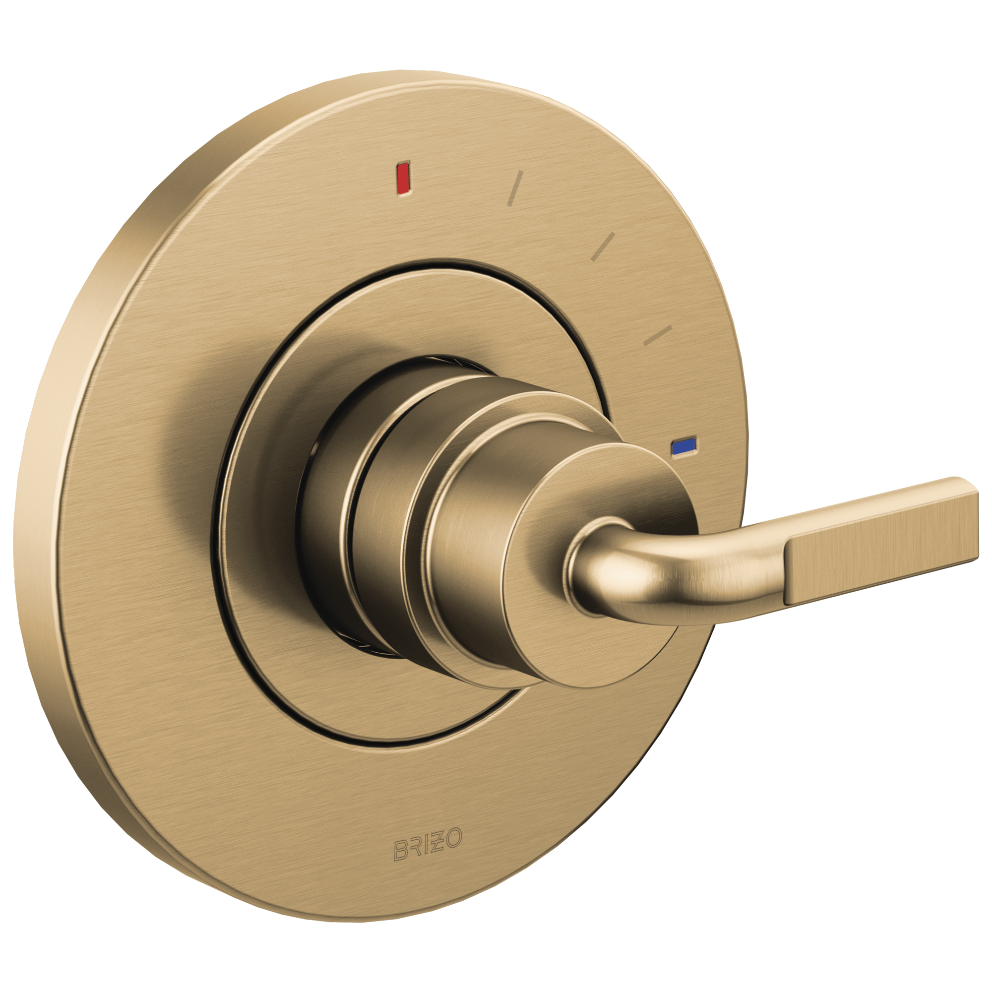 Brizo Litze Trim de Válvula de Presión Balanceada — Oro Luxe — Palanca Notch