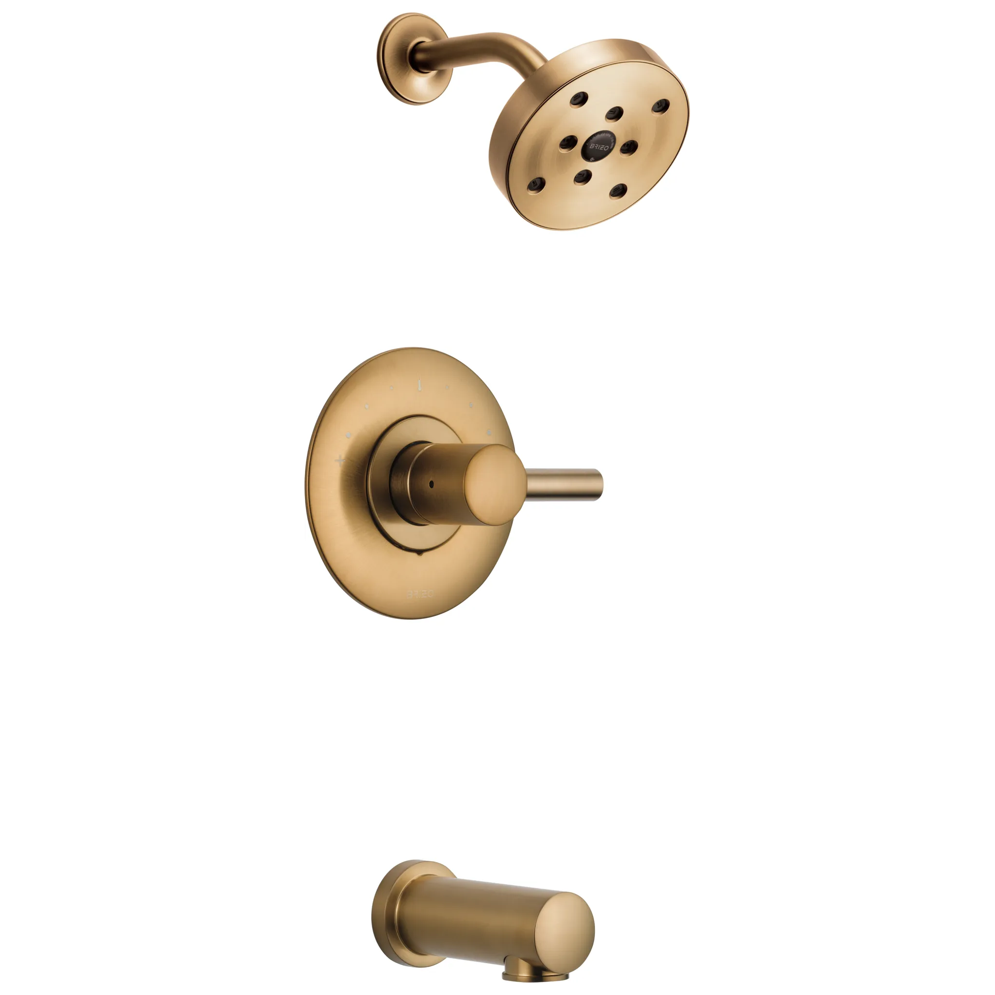 Brizo Odin Trim de Tina y Regadera de Presión Balanceada — Bronce Cepillado Brilliance