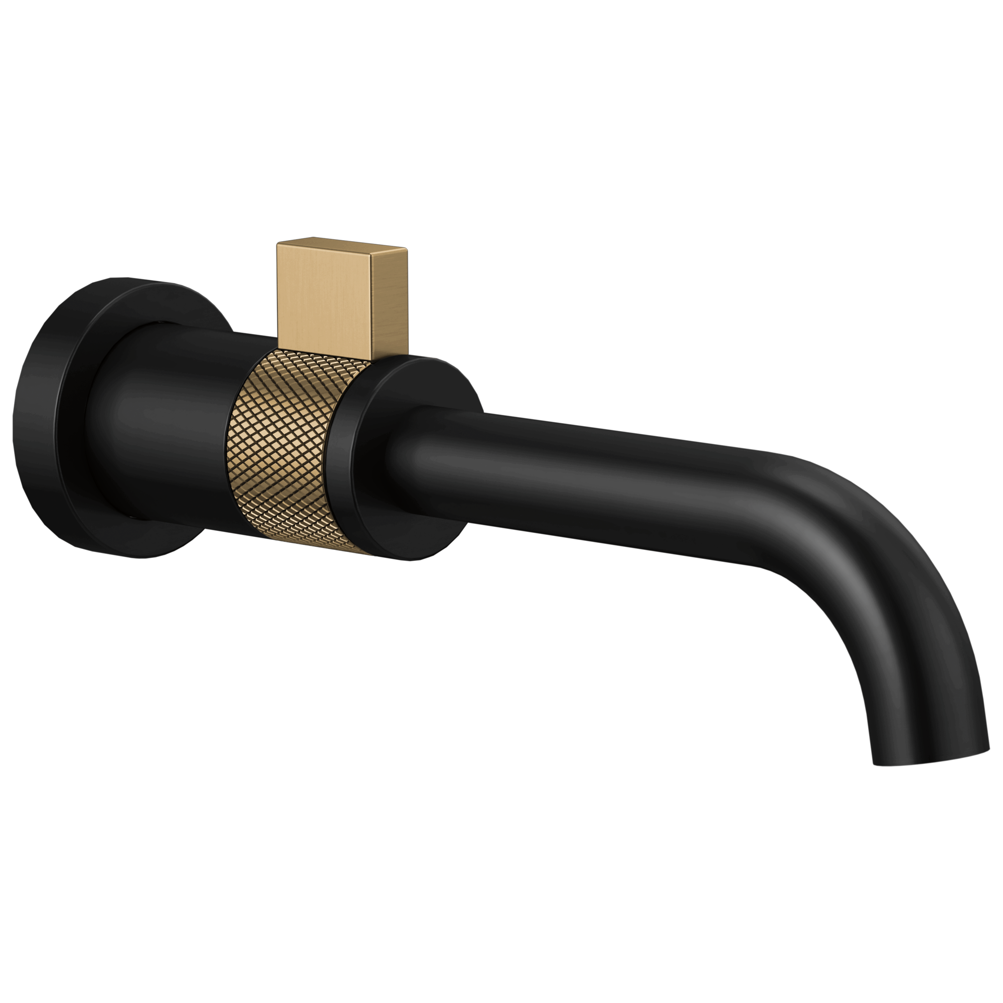 Brizo Litze Monomando de Pared para Lavabo — Negro Mate / Oro Luxe