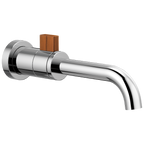 Brizo Litze Monomando de Pared para Lavabo — Cromo Pulido / Madera de Teca
