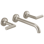 Brizo Odin Grifo de Pared para Lavabo — Dos Manijas — Níquel Cepillado — Palanca