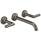 Brizo Odin Grifo de Pared para Lavabo — Dos Manijas — Ónix Negro Brilliance — Palanca