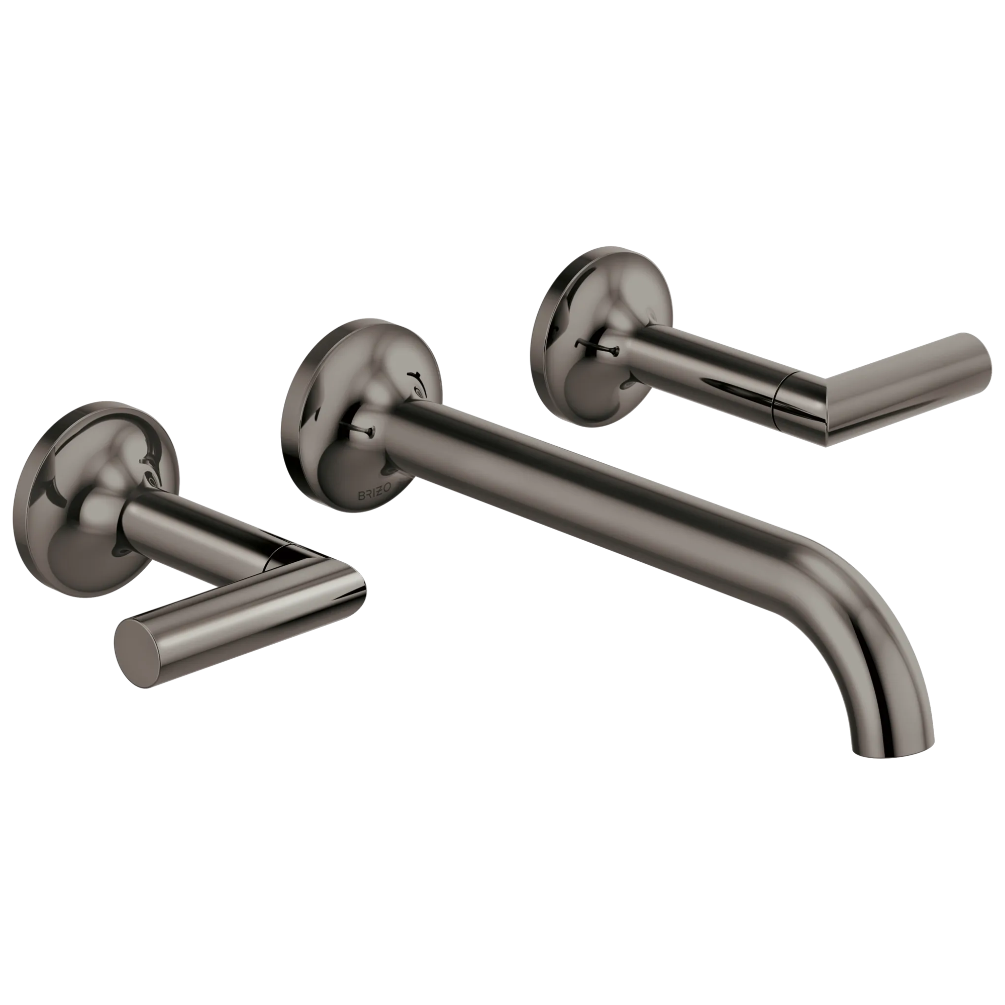 Brizo Odin Grifo de Pared para Lavabo — Dos Manijas — Ónix Negro Brilliance — Palanca