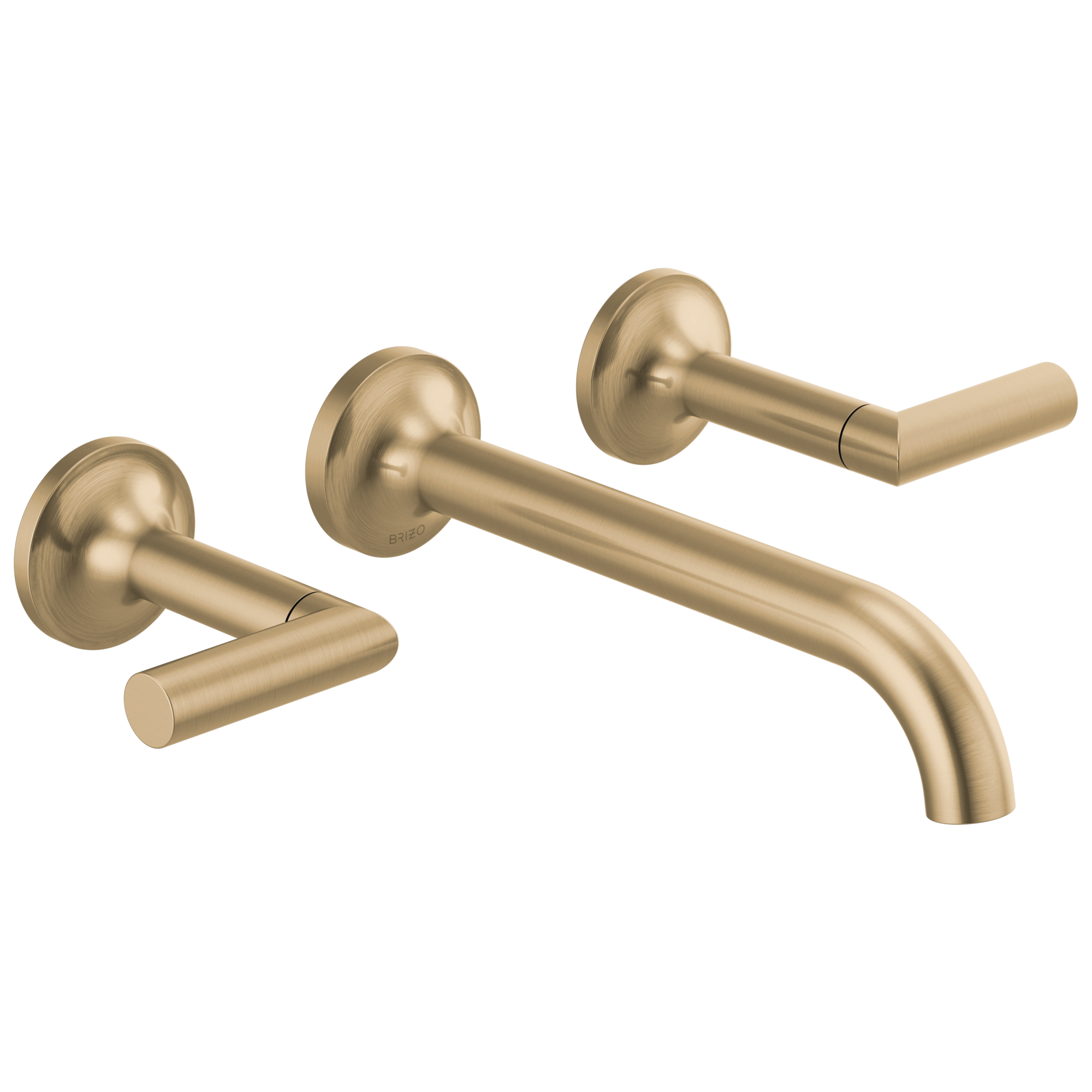 Brizo Odin Grifo de Pared para Lavabo — Dos Manijas — Oro Luxe — Palanca