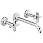 Brizo Odin Grifo de Pared para Lavabo — Dos Manijas — Cromo — Cruceta