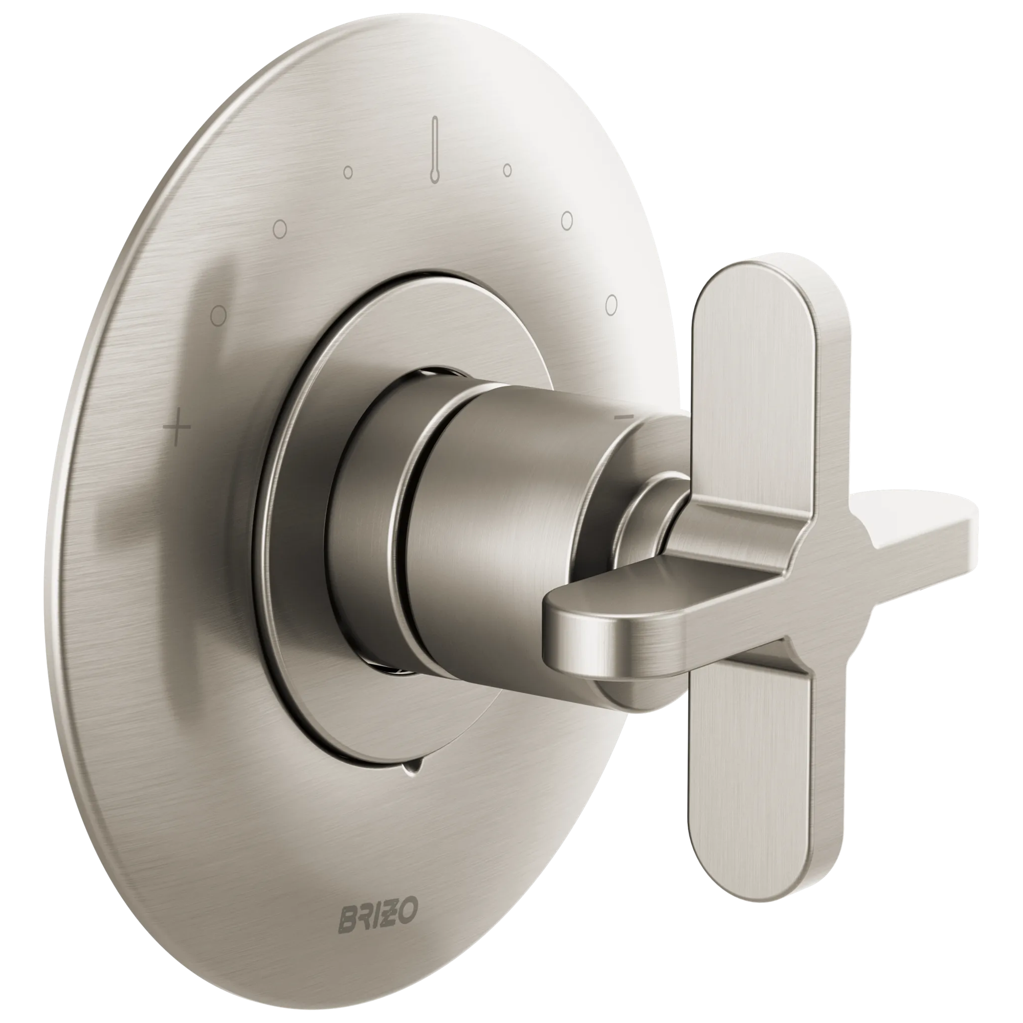 Brizo Odin Trim de Válvula Termostática Sensori® — Níquel Cepillado — Cruceta