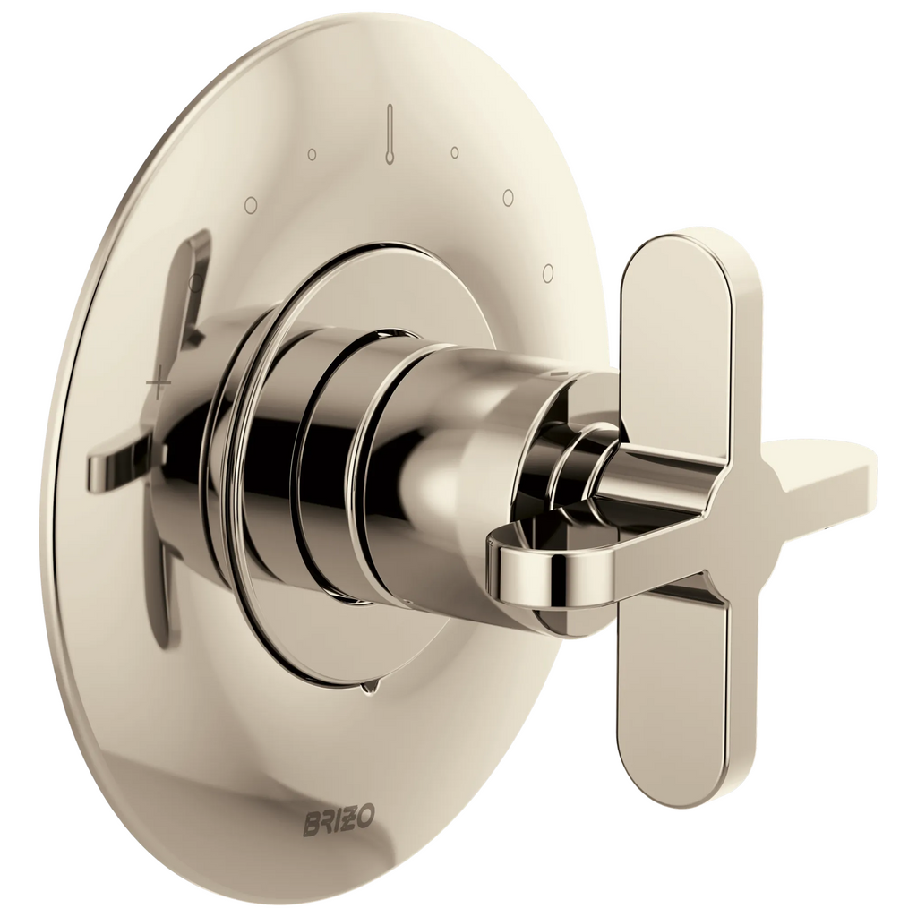 Brizo Odin Trim de Válvula Termostática Sensori® — Níquel Pulido — Cruceta