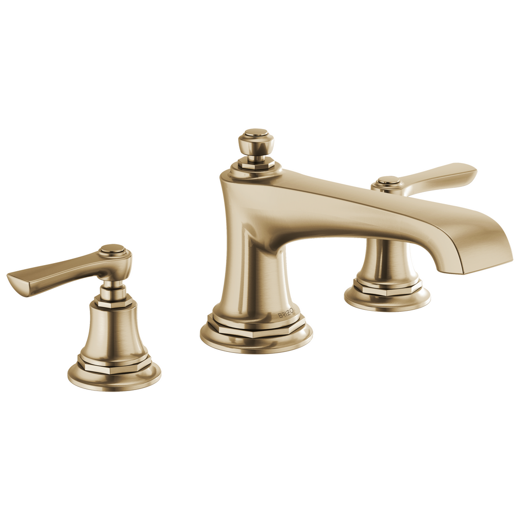 Brizo Rook Llenador de Tina Roman de Cubierta — Oro Luxe — Palanca