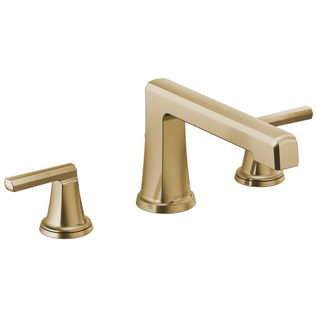 Brizo Levoir Llenador de Tina Roman de Cubierta — Oro Luxe — Palanca