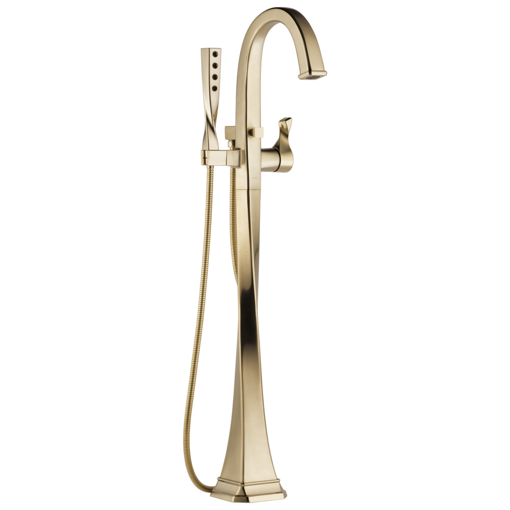 Brizo Virage Llenador de Tina de Piso Independiente — Oro Luxe