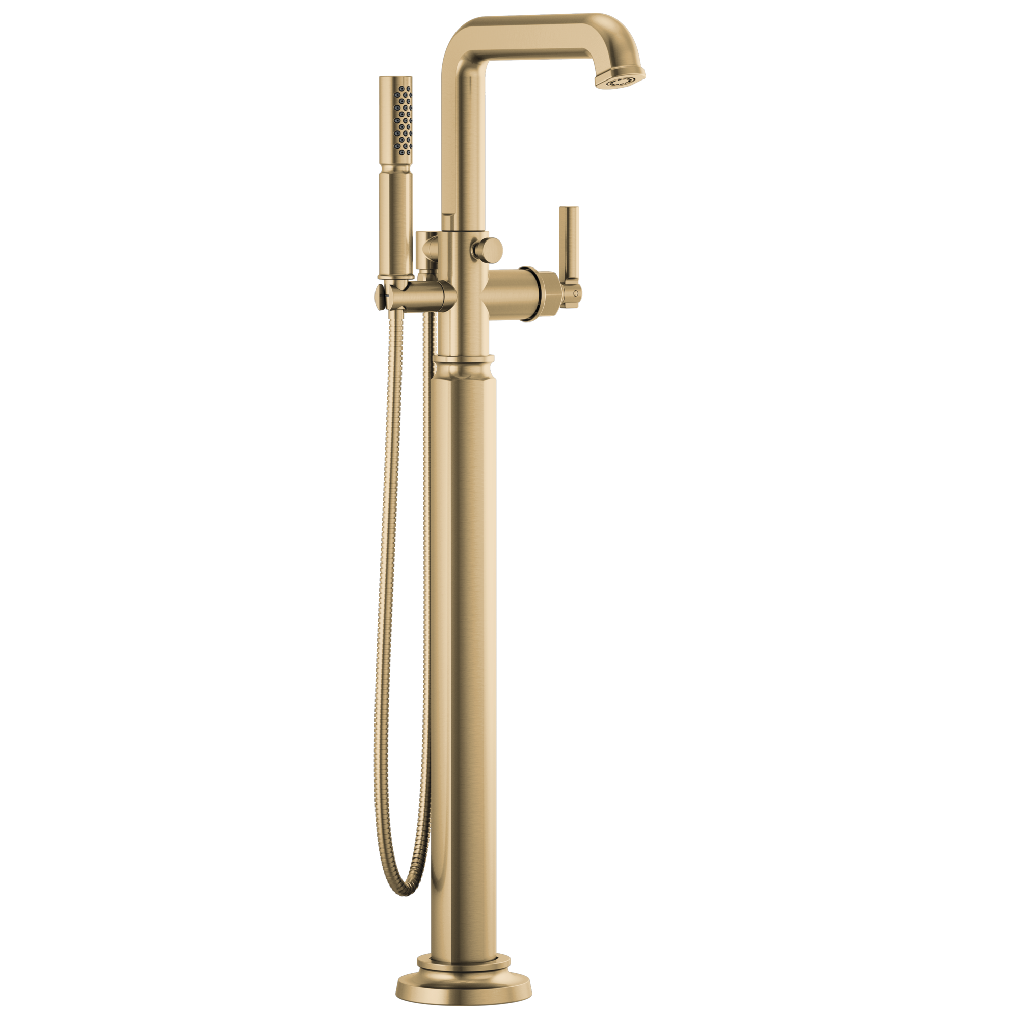 Brizo Invari Llenador de Tina de Piso — Oro Luxe — Palanca