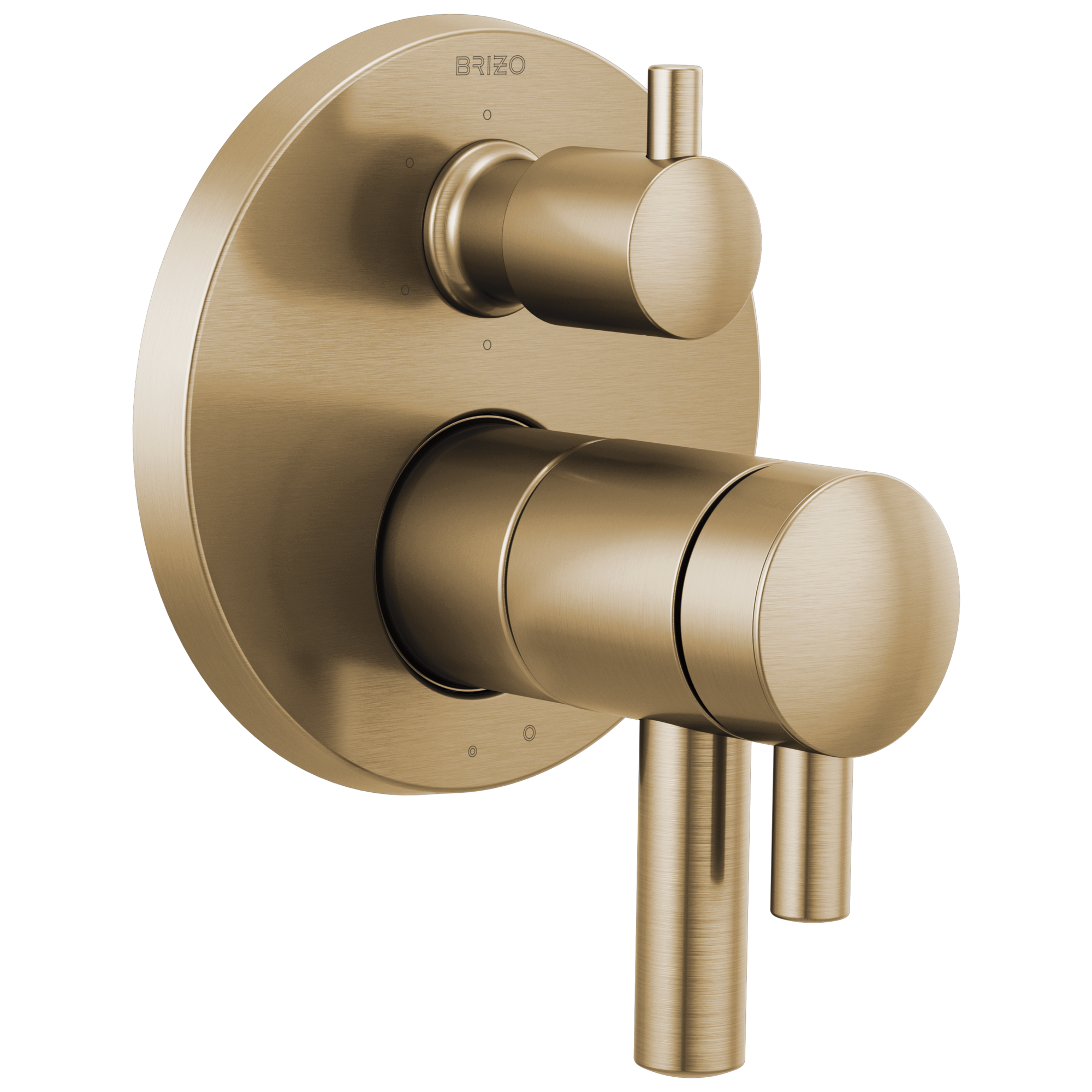 Brizo Odin Trim de Regadera Termostático con Desviador de 6 Funciones — Oro Luxe