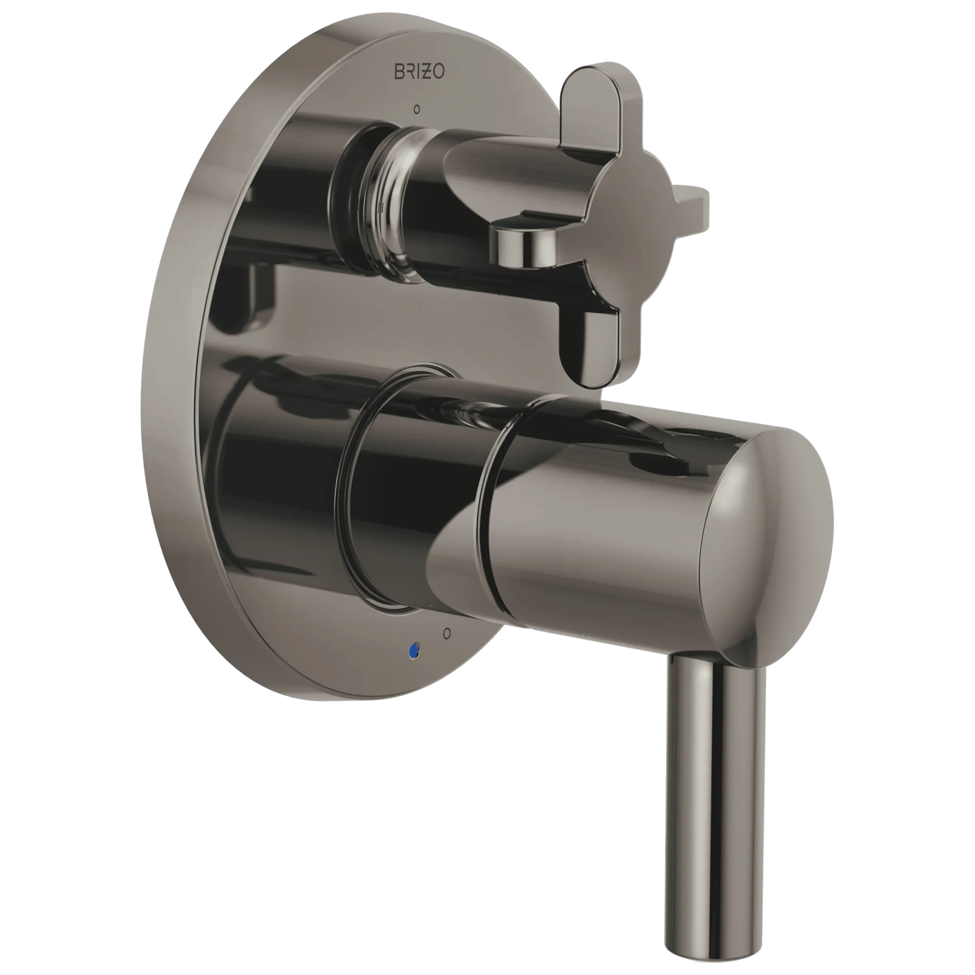 Brizo Odin Trim de Regadera Presión Balanceada con Desviador de 3 Funciones — Ónix Negro Brilliance — Cruceta