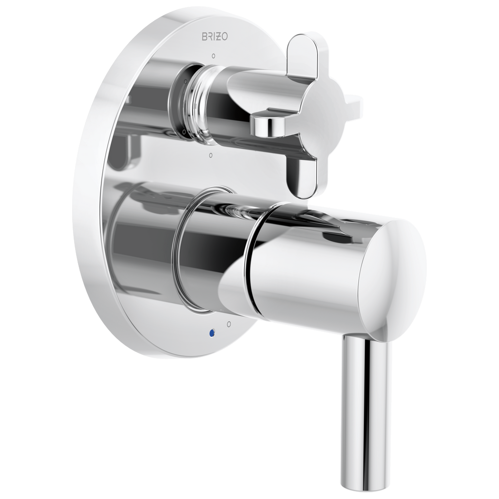 Brizo Odin Trim de Regadera Presión Balanceada con Desviador de 6 Funciones — Cromo — Cruceta