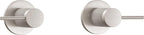 California Faucets D Street Llave de Regadera o Tina de Dos Llaves - Palanca Redonda - Satin Nickel