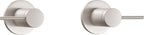 California Faucets D Street Llave de Regadera o Tina de Dos Llaves - Palanca Redonda - Satin Nickel