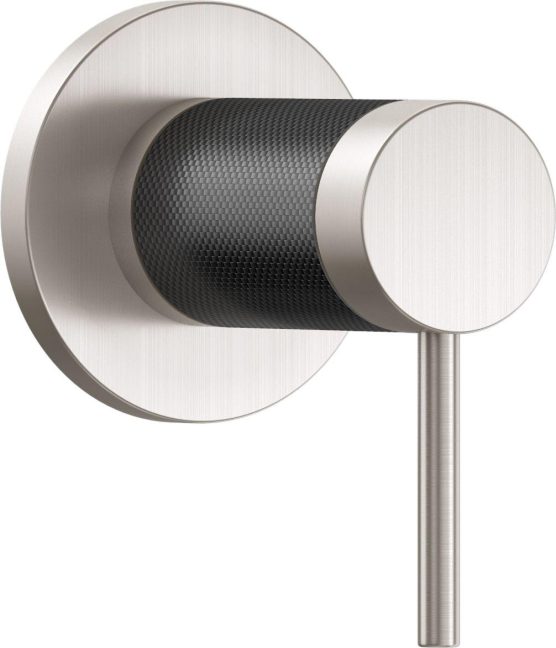 California Faucets D Street Llave de Pared o Cubierta - Palanca Redonda - Satin Nickel
