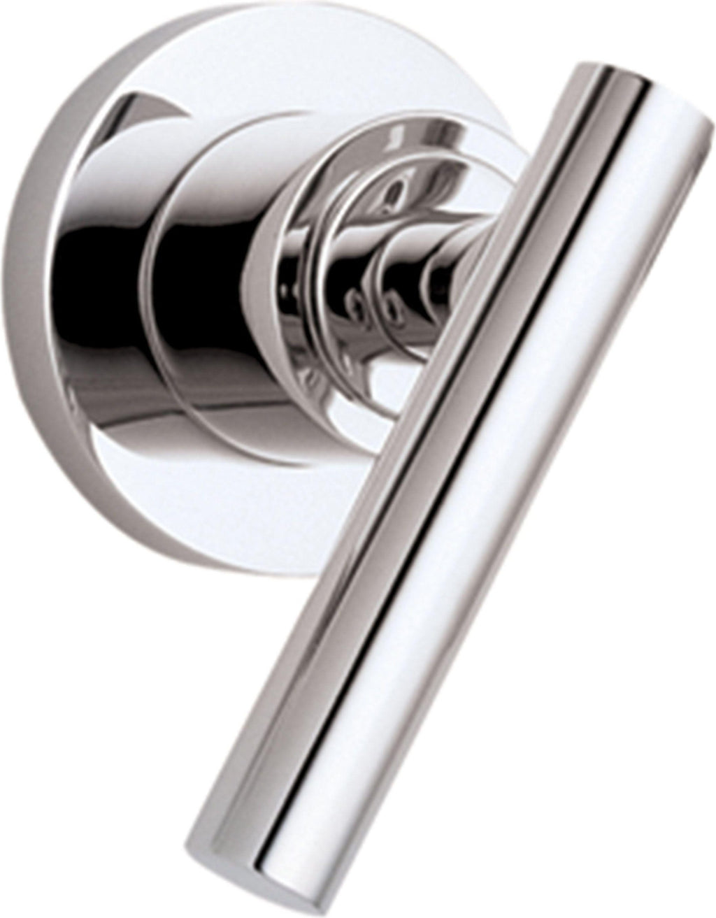 Manija de pared o cubierta California Faucets Tiburon, placa redonda, manija de palanca, acabado Cromo Pulido